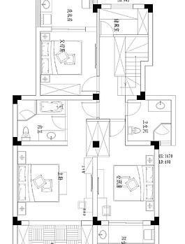 美式华丽室内装修手稿图