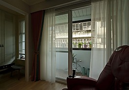美式簡約室內(nèi)落地窗設(shè)計(jì)圖