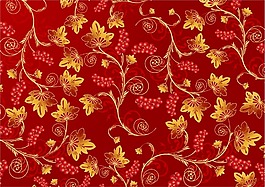 矢量金色花紋背景圖案