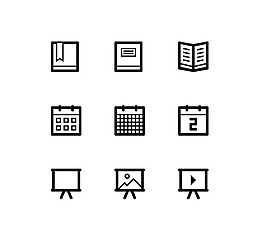 辦公類簡潔矢量icon