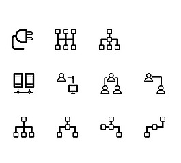 電子商務簡潔矢量icon