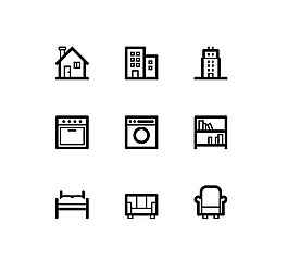室內(nèi)建筑圖標(biāo)icon