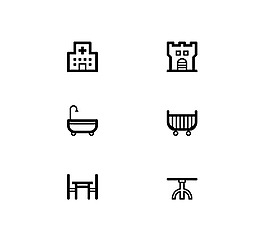 室內(nèi)建筑精美icon圖標(biāo)