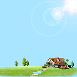 綠色草地廣告素材