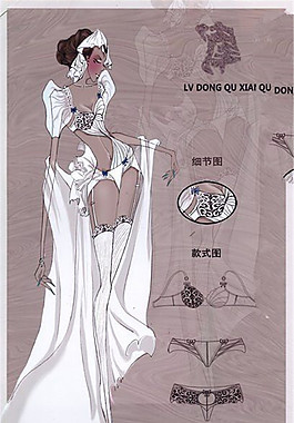 白色長(zhǎng)裙設(shè)計(jì)圖