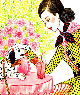 黃色斑點(diǎn)女裝設(shè)計(jì)圖