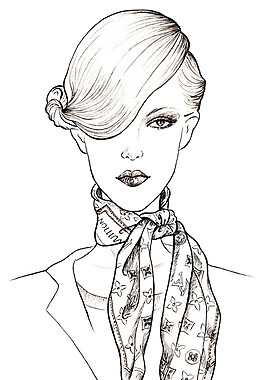 花紋圍巾圖片設(shè)計