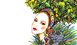 花朵植物果樹帽子圖片