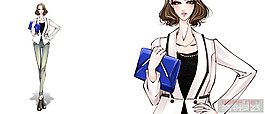 白色女款小西裝設(shè)計(jì)圖