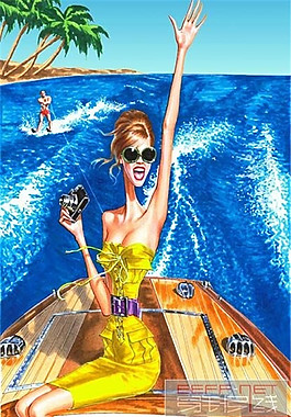 黃色海灘女裝設(shè)計(jì)圖