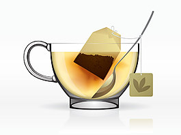 矢量茶葉茶包素材