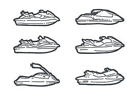 水上摩托车矢量素材