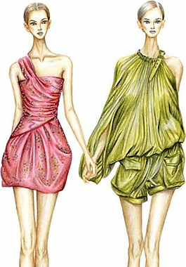 2款純色女裝設(shè)計(jì)圖