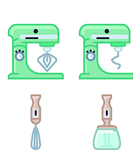 卡通用具食品彩色ai圖標矢量圖