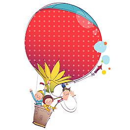 七彩熱氣球