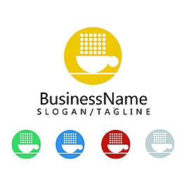 精美時(shí)尚咖啡店鋪logo設(shè)計(jì)矢量源文件