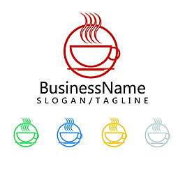 精美時(shí)尚咖啡店鋪logo設(shè)計(jì)矢量源文件