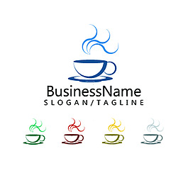 精美時(shí)尚咖啡店鋪logo設(shè)計(jì)矢量源文件