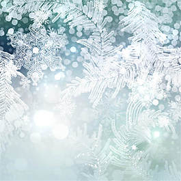 雪花模糊圣誕背景矢量素材下載