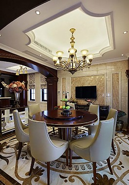 豪華餐廳餐桌設(shè)計圖