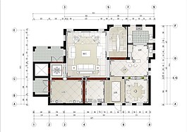 豪華室內(nèi)裝修設(shè)計手稿圖