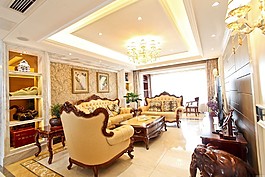 豪華客廳沙發(fā)背景墻設(shè)計圖