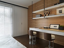 港式時(shí)尚臥室書柜設(shè)計(jì)圖