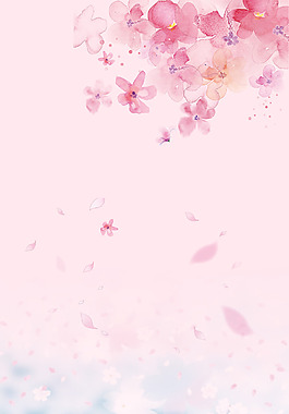粉色浪漫花瓣母親節(jié)情人節(jié)活動折扣海報背景