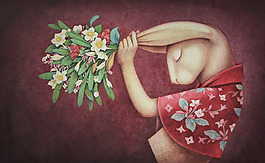 鮮花兔子