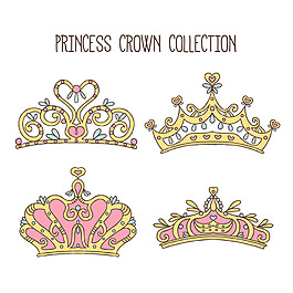 手繪公主皇冠插圖