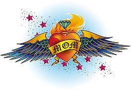 怀旧矢量母亲节图标