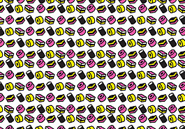 扁平化糕點背景素材