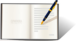 矢量書本鋼筆素材