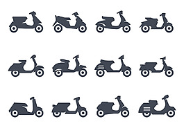 矢量摩托車圖標(biāo)