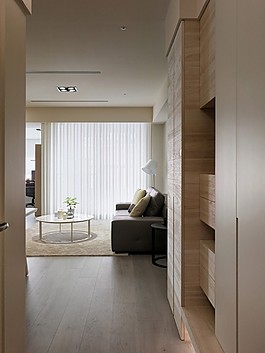 港式時尚客廳落地窗設計圖