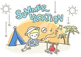 夏日可愛矢量EPS