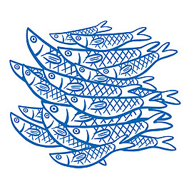 藍色手繪魚