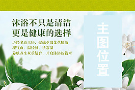 清新綠葉主圖模板免費下載