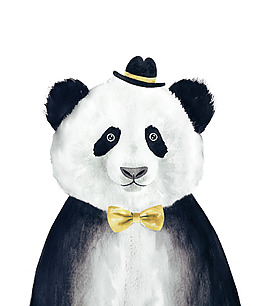 熊貓裝飾圖案呆萌動物