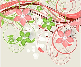 藝術(shù)花朵裝飾背景矢量素材下載
