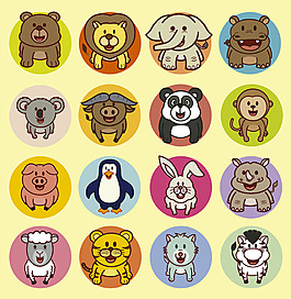 各種動物圖標集合