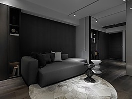 港式簡約客廳沙發(fā)設(shè)計圖