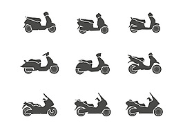 摩托車矢量素材