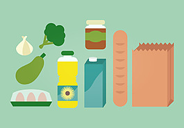 手繪矢量食物素材