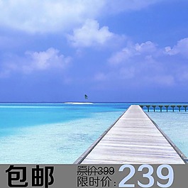 藍天海洋淘寶產品主圖模板素材