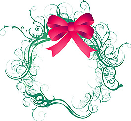 蝴蝶结花纹背景素材