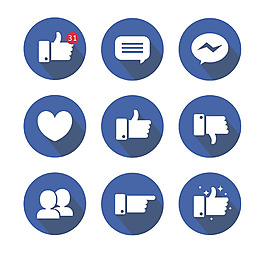 Facebook圖標平面設計素材