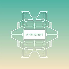 綠色漸變背景與未來派設(shè)計