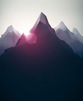 中國風山水大氣海報背景設計