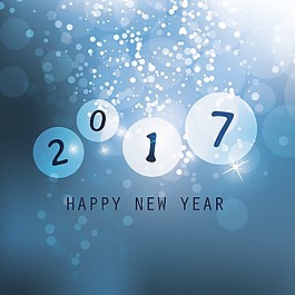 2017藍色新年背景